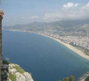 Kleopatra Dreams Beach von der Burg