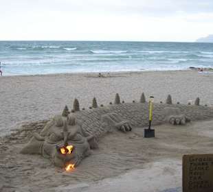 Künstler am Strand