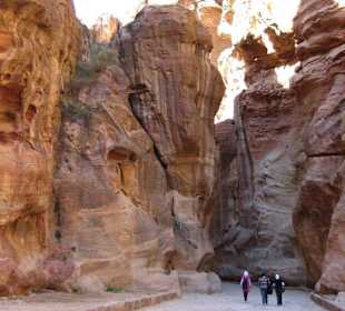 In der Zugangsschlucht