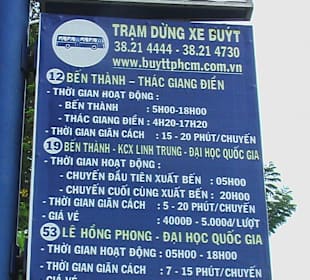 Busnummern die anhalten