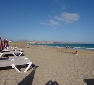 Viel mehr Platz, als am Hoteleigenen Strand