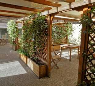 Der Raucherbereich in der Abflugebene