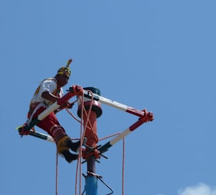 Maya Artist an der Säule