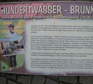 Erklärende Tafel bei der Brunnenanlage