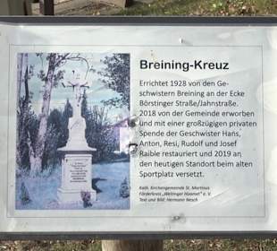 Denkmal Breuning Wegkreuz Weitingen im Gäu