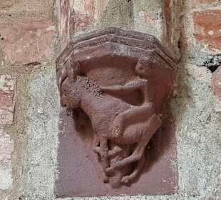Konsole Esel und Reiter