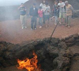 Demonstration der Erdwärme mit Reisig
