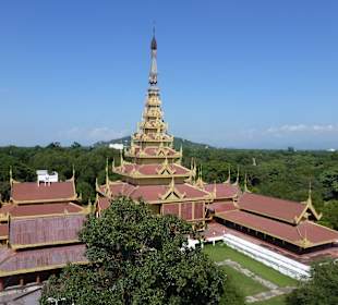 Königspalast Mandalay vom Aussichtsturm