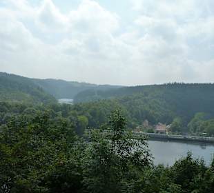 Ausblick auf Talsperre u. Ort Burgkhammer