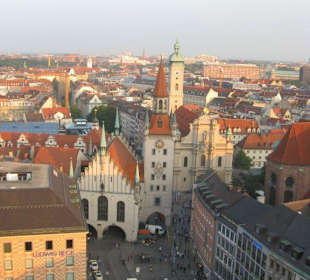Uitzicht raadhuis Marienplatz