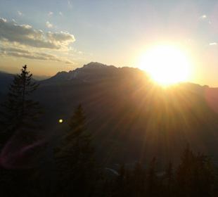 Sonnenuntergang hinterm Hochkönig