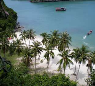 Blick auf den Strand von oben