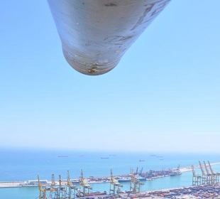 Blick auf den Industriehafen