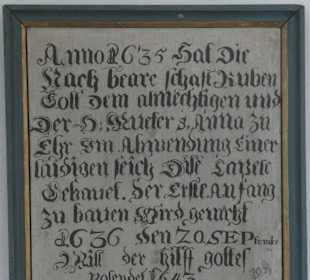 In der St.-Anna-Kapelle in Rubi