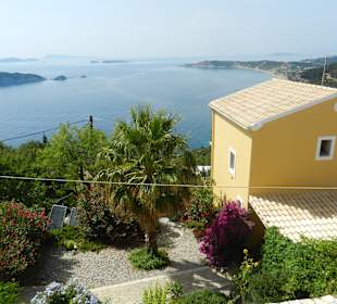 Afionas widok z restauracji, pyszne sałatki 