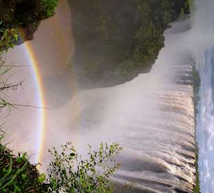 Rainbow at Victoria Falls Zambia side