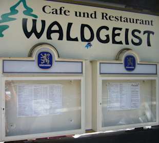 Speisekarte am Eingang