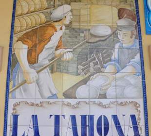 Kachelmosaik einer Bäckerei