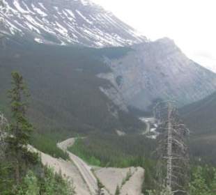 Am Big Bend: Blick zurück in den Banff NP