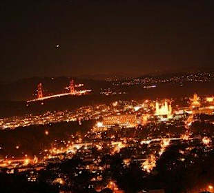 San Franzisco Nachts Blick von Twin Peaks