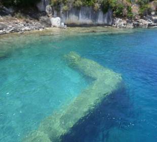 Die Reste der versunkenen Stadt