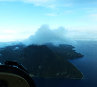 Flug zwischen den Pitons
