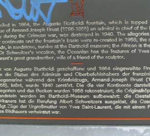 Hinweistafel beim Bruat-Brunnen