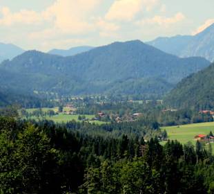 Blick ins Tal nach Höfen / Jachenau