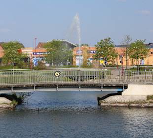 Blick vom Hohnhorst-Park auf das EKZ
