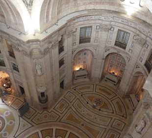 Blick von der Dachkuppel nach unten