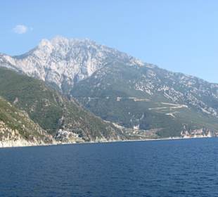 Widok na górę Athos