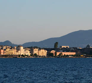 Neue Festung von Kerkyra in der Nacht
