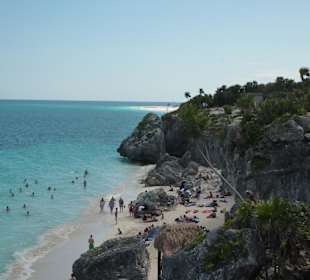 Strand an der Maya Stätte Tulum
