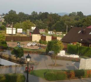 Park Miniatur widziany z koła młyńskiego