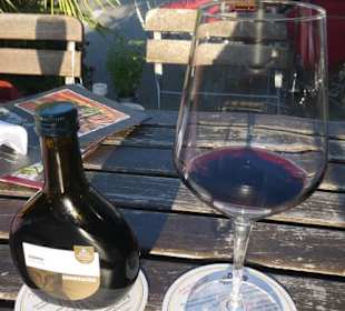 Adam Bräu: zum Abendessen im Biergarten