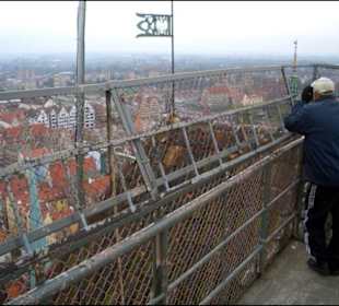 Blick aus der Marienkirche in die Altstadt