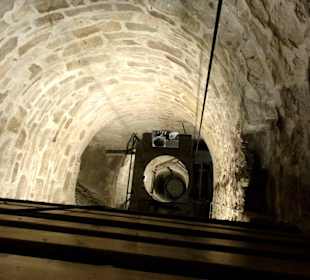 Blick in die Tiefe des Turmes