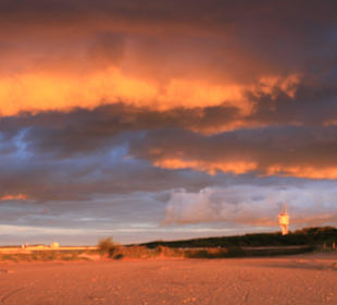 Zachód słońca przy Stawa Młyny