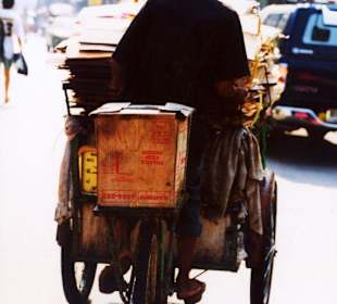 vollbeladenes Fahrrad