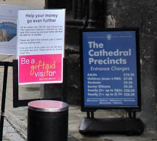 Stolze Eintrittspreise für den Kathedralenbesuch