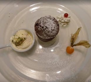 Dessert beim Abendessen Hotel Laurin