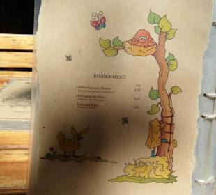 Kinderspeisekarte