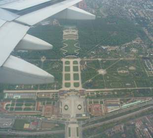 Luftaufnahme beim Anflug auf Vienna