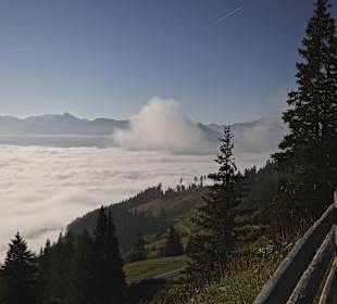 Über den Wolken morgens um 7