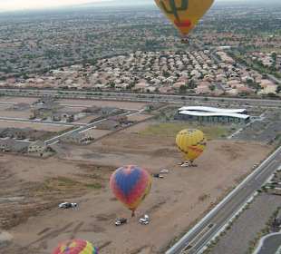 Mehrere Ballone unterwegs