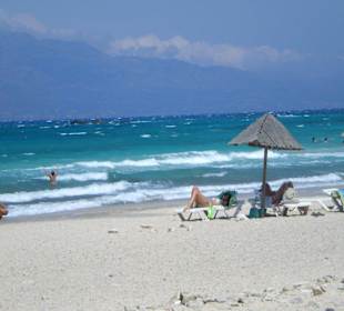 Auf der Insel Chrissi am  Südseestrand