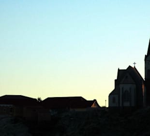 Die Felsenkirche im Sonnenaufgang