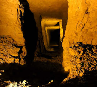 Blick in die Stollen des Bergwerkes