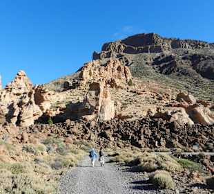 Auf dem Weg im Krater zum Guajara