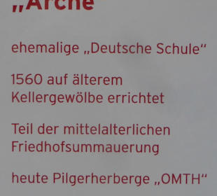 INFO-Tafel an der Arche in Karlstadt am Main